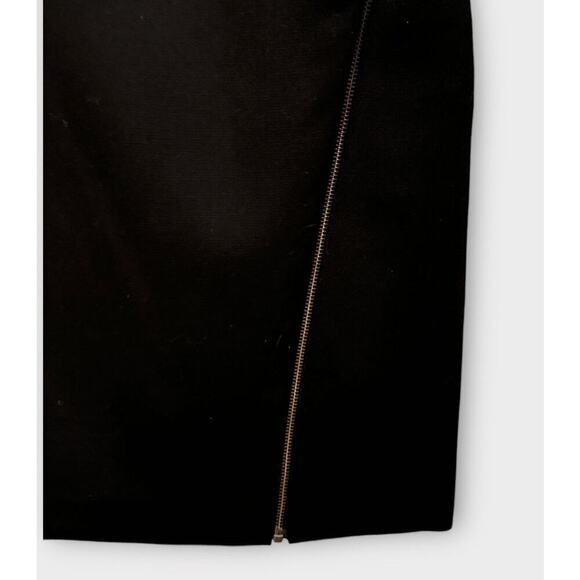 HELMUT Moto Stretch Angle Zipper Poly-Blend Dress Size Medium - Picture 6 of 9